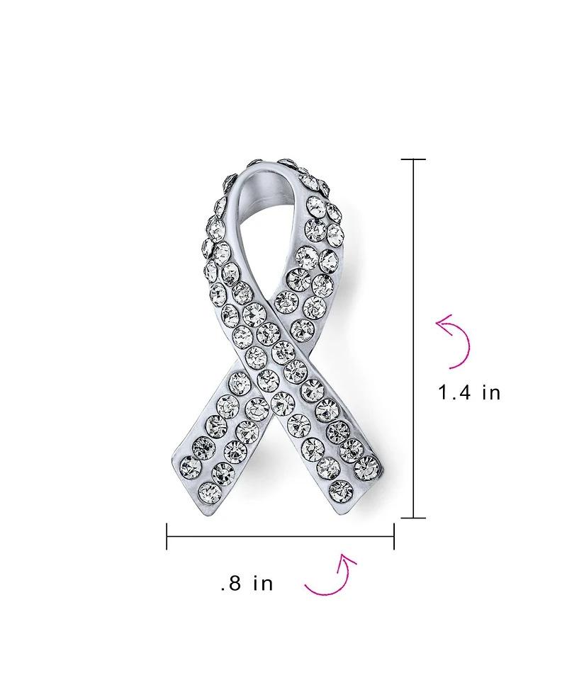 Bling Jewelry Cancer Awareness Brooch Pin Multi Color Crystal Enamel Support Symbol