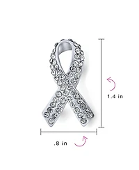 Bling Jewelry Cancer Awareness Brooch Pin Multi Color Crystal Enamel Support Symbol