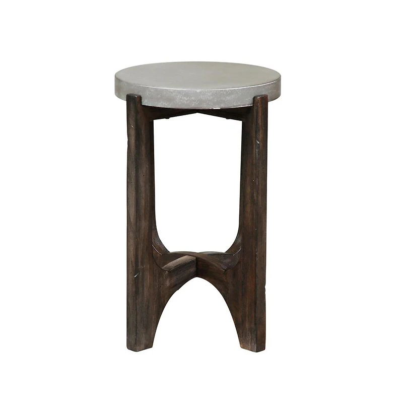 Cascade Chair Side Table in Wirebrush Rustic Brown