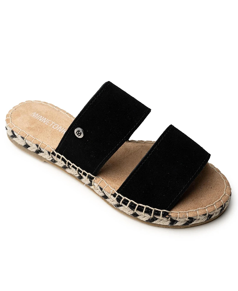 Minnetonka Women's Poppie Suede Slide Sandals