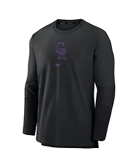 Nike Men's Black Colorado Rockies Authentic Collection Player Performance Pullover Sweatshirt