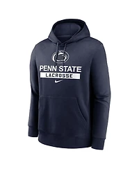 Nike Men's Navy Penn State Nittany Lions Lacrosse Stacked Fleece Pullover Hoodie