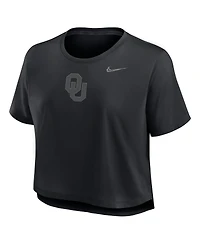 Nike Women's Black Oklahoma Sooners Performance Cropped T-Shirt