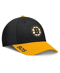 Fanatics Men's Black/Gold Boston Bruins Authentic Pro Rink Flex Hat