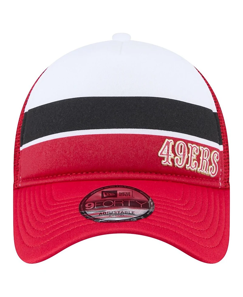 New Era Preschool Scarlet San Francisco 49ers Sport Night Color Block 9FORTY A-Frame Trucker Adjustable Hat