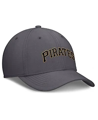 Nike Men's Gray Pittsburgh Pirates Swoosh Performance Flex Hat