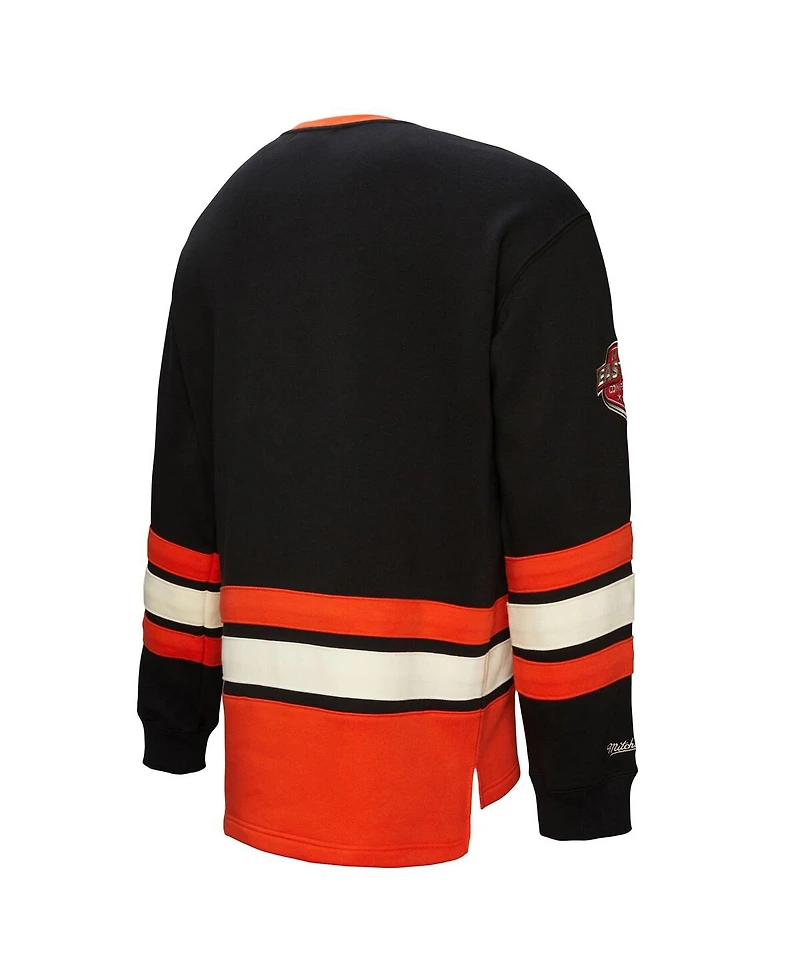 Mitchell & Ness Men's Black Philadelphia Flyers Heritage Lace-Up Pullover Sweatshirt