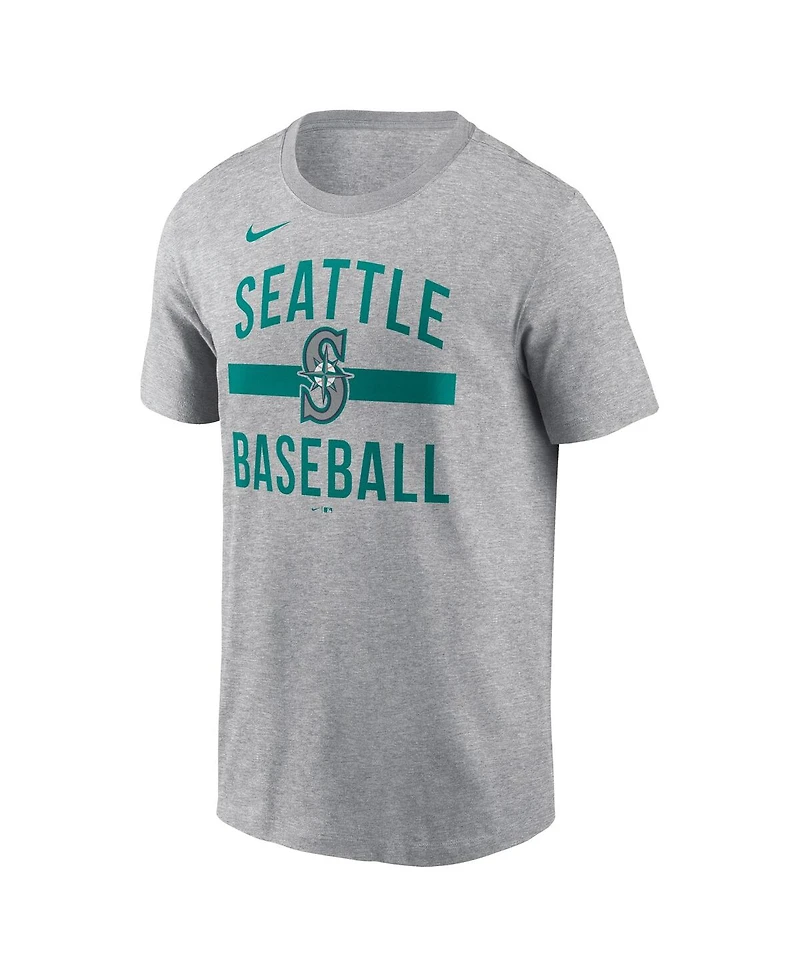 Nike Men's Heather Gray Seattle Mariners Arched T-Shirt