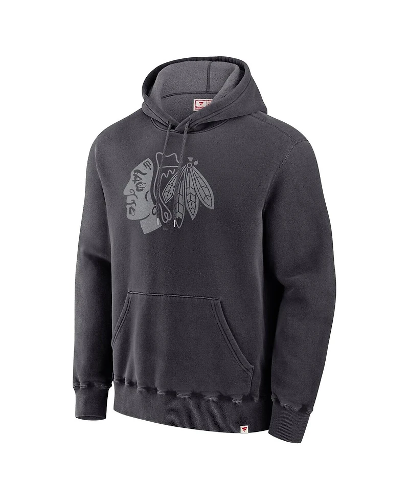 Fanatics Men's Black Chicago Blackhawks Made Canada Pullover Hoodie