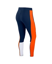 Wear by Erin Andrews Women's Navy/Orange Denver Broncos Color-Block Leggings
