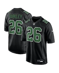 Nike Men's Saquon Barkley Carbon Black/Kelly Green Philadelphia Eagles Fashion Game Jersey