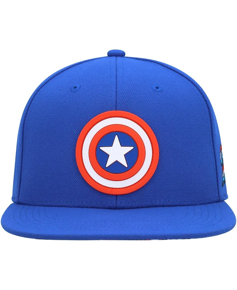 Marvel Youth Royal Captain America Comic Snapback Hat