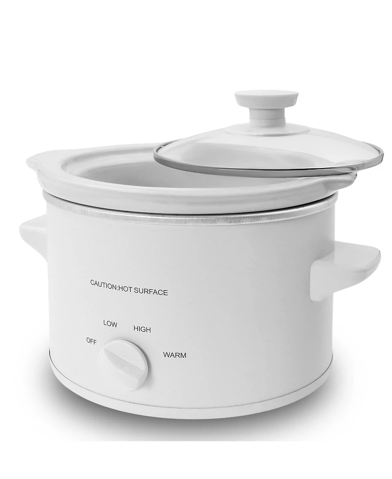 Elite Cuisine 1.5 Quart Mini Stainless Steel Slow Cooker