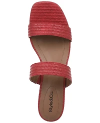 Style & Co Women's Victoriaa Double Band Block Heel Dress Sandals, Created for Macy's