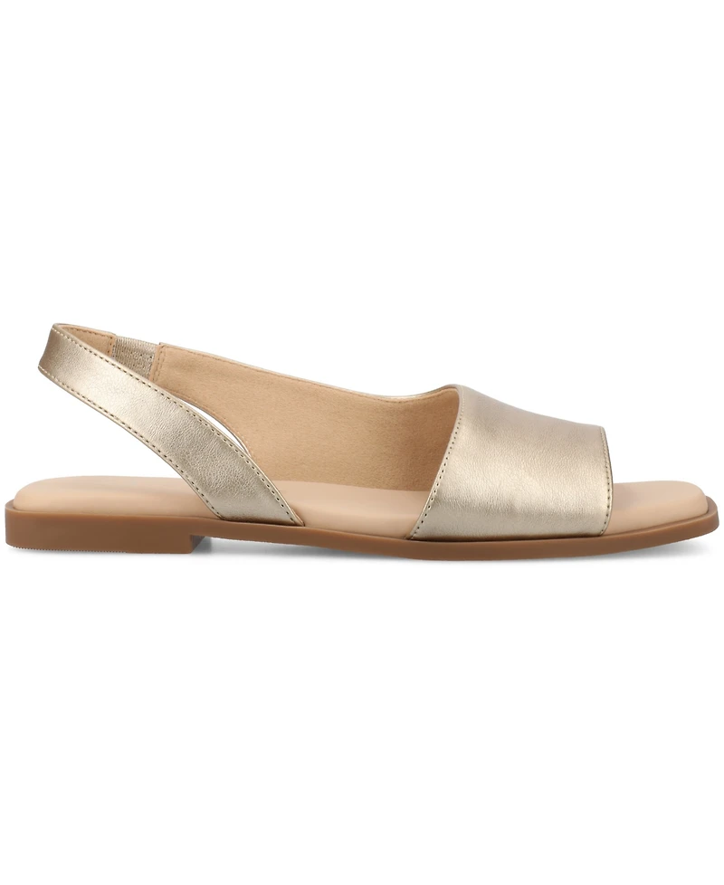 Journee Collection Women's Brinsley Slingback D'Orsay Flat Sandals