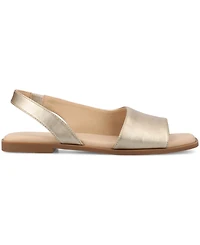 Journee Collection Women's Brinsley Slingback D'Orsay Flat Sandals