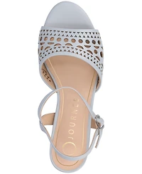 Journee Collection Women's Jessly Perforated Kitten Heel Dress Sandals
