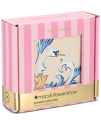 Macy's Flower Show 4-Piece Ceramic Coaster Set, Exclusively at Macy's