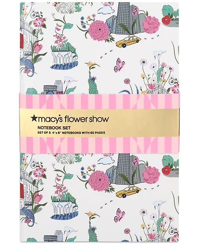 Macy's Flower Show 3-Pc. 60-Page Notebook Set, Exclusively at Macy's