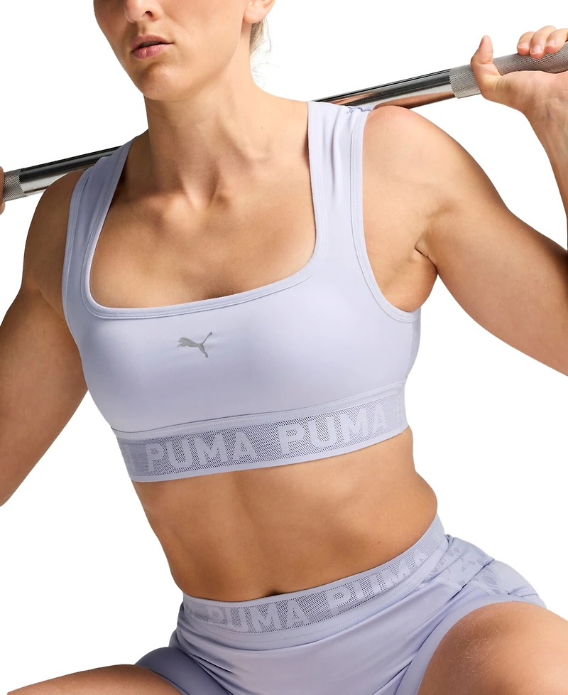 Puma Women's Move Lace Mesh Mid-Impact Sports Bra