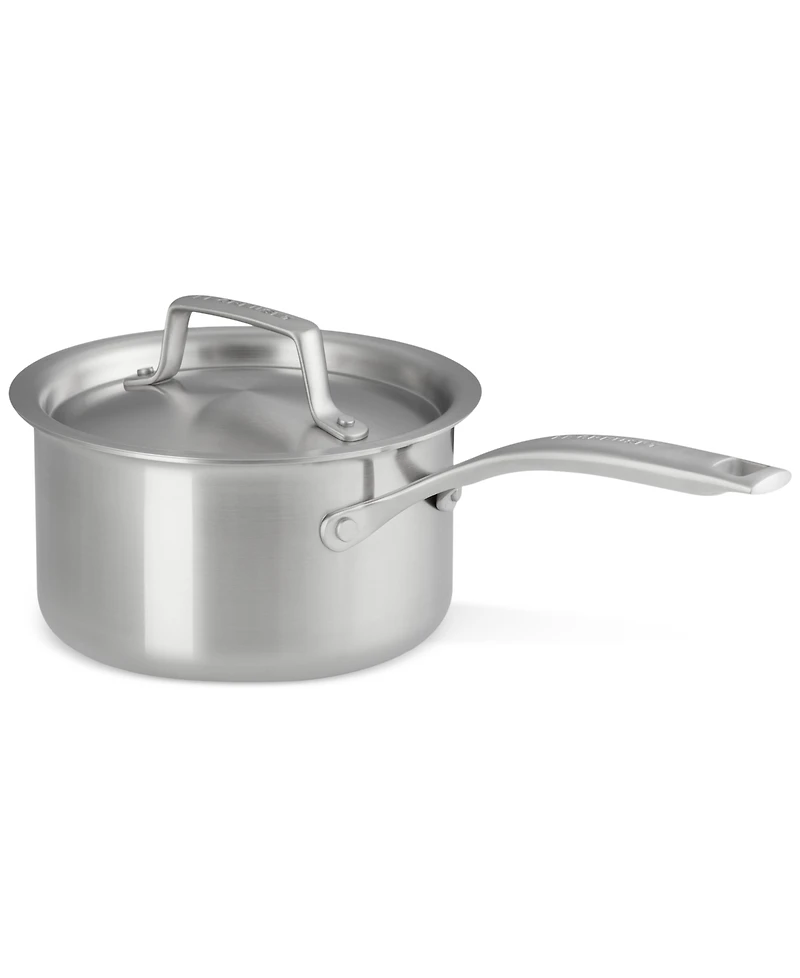 Le Creuset Essential Stainless Steel Round Saucepan with Lid, 2 Qt.
