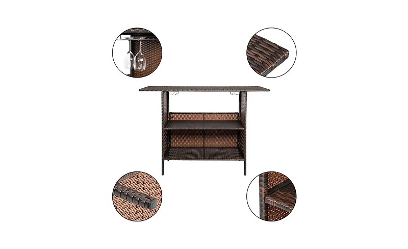 Modern Stylish And Beautiful Bar Table Brown Gradient