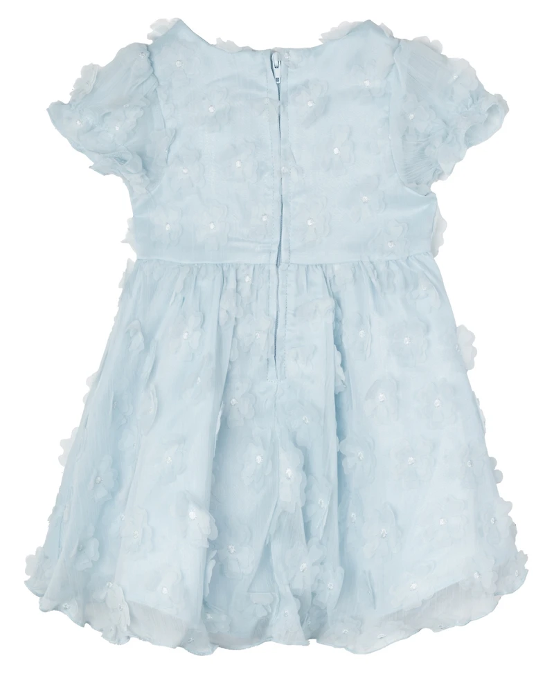 Rare Editions Baby Girls 3D Flower Chiffon Social Dress