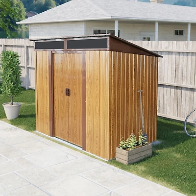 Streamdale 6ft x 5ft Metal Outdoor Storage with Transparent Top