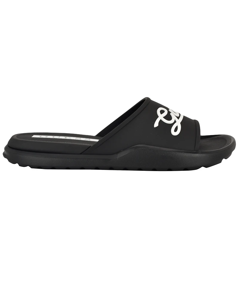 Guess Men's Molar Branded Elevated Pool Slides