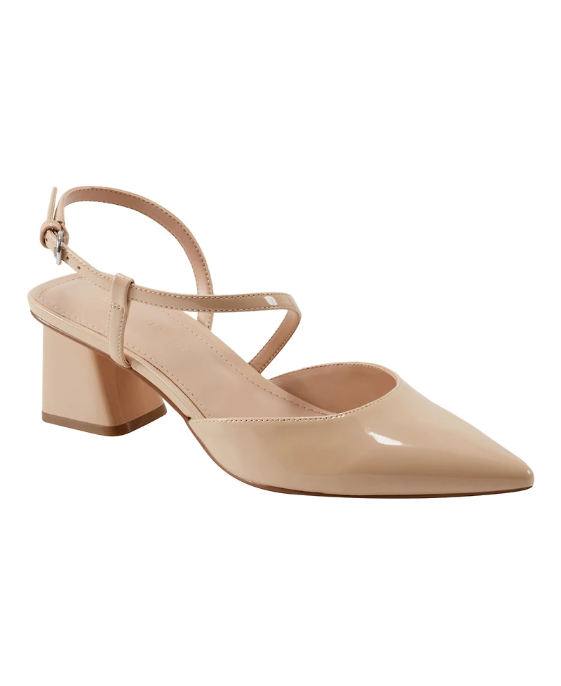 Marc Fisher Women's Loya Strappy Block Heel Pumps