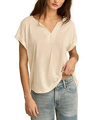 Lucky Brand Women's Sandwash Notch-Neck T-Shirt