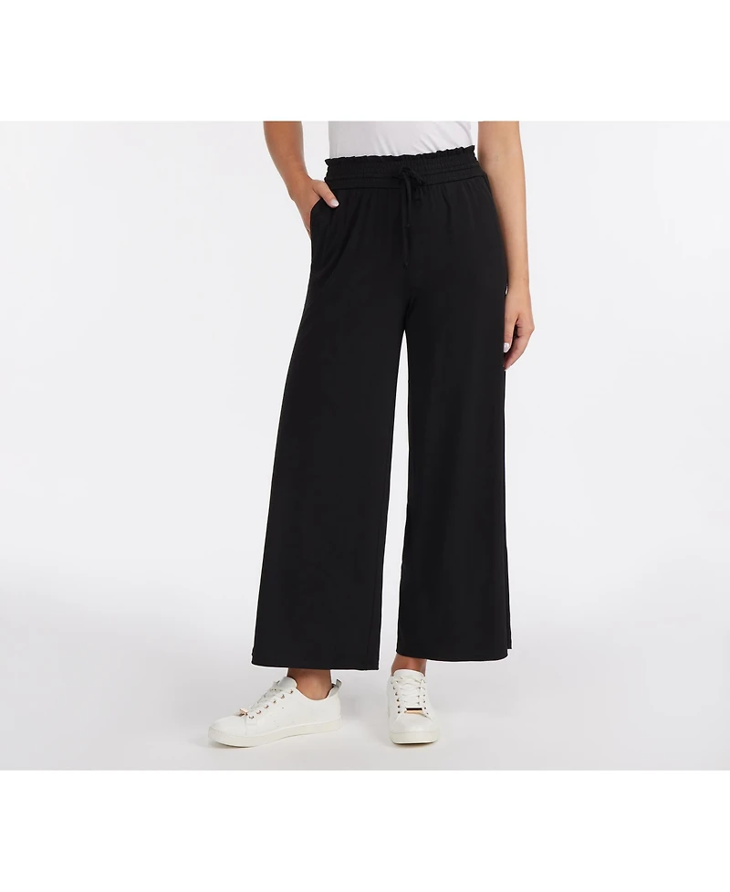 Ellen Tracy Women's Wide Leg Pant with Smocking