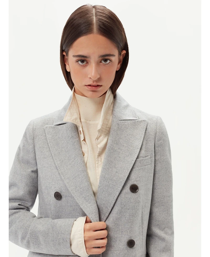Gobi Cashmere Women's Peak Lapel Long Coat