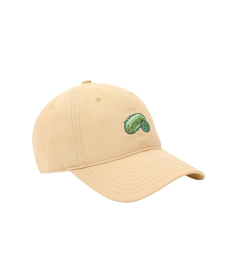 Generic Men's Pickleball Embroidered Pickle & Ball Tan Dad Hat