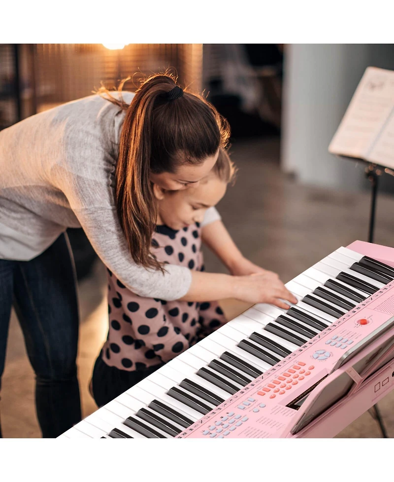 61-Key Electronic Keyboard Piano with 350 Rhythms Timbres 50 Demo Songs