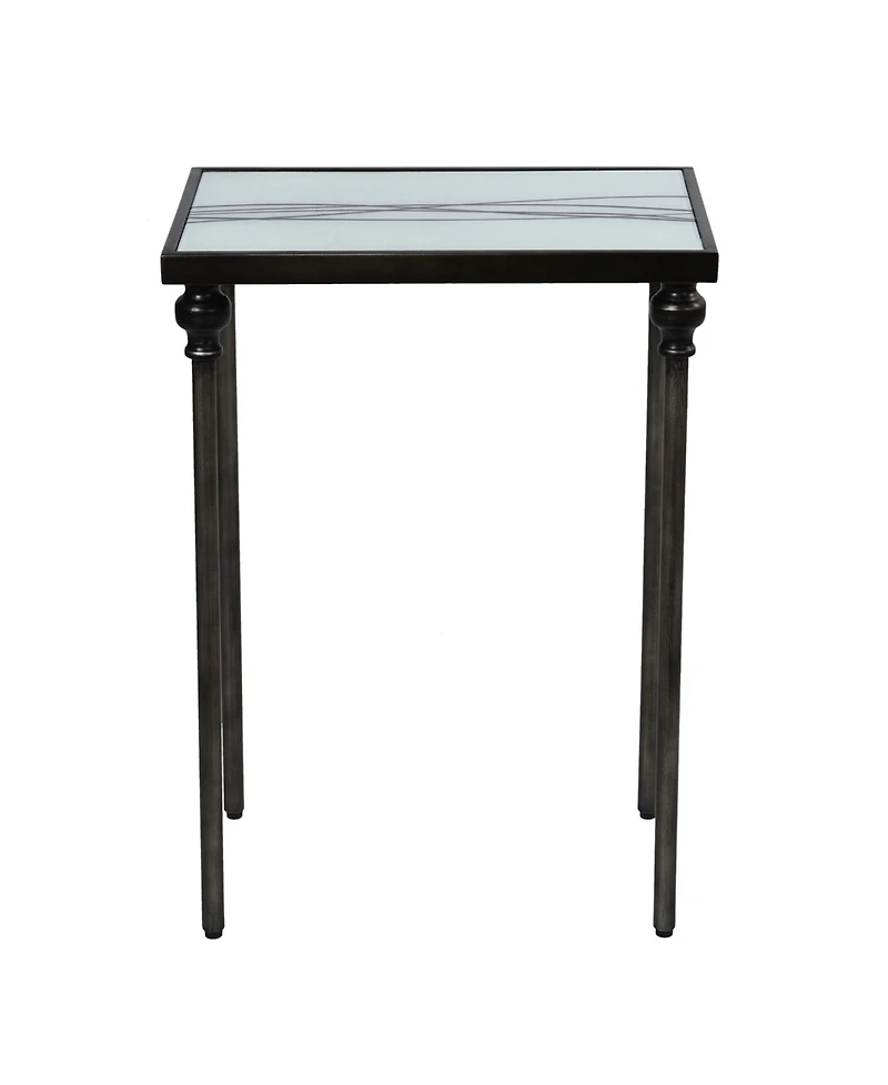 StyleCraft Home Collection 11" Iron Austin Allen James Petite Frame Contemporary Side Table