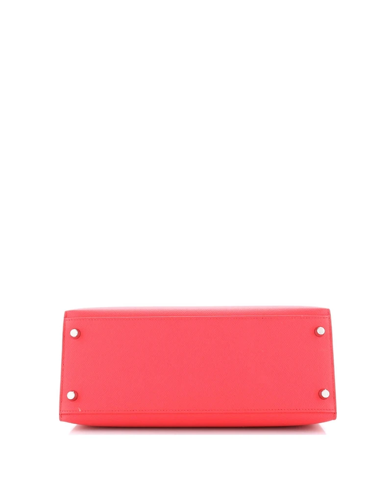 Pre-Owned HERMES Kelly Handbag Pink Epsom with Palladium Hardware