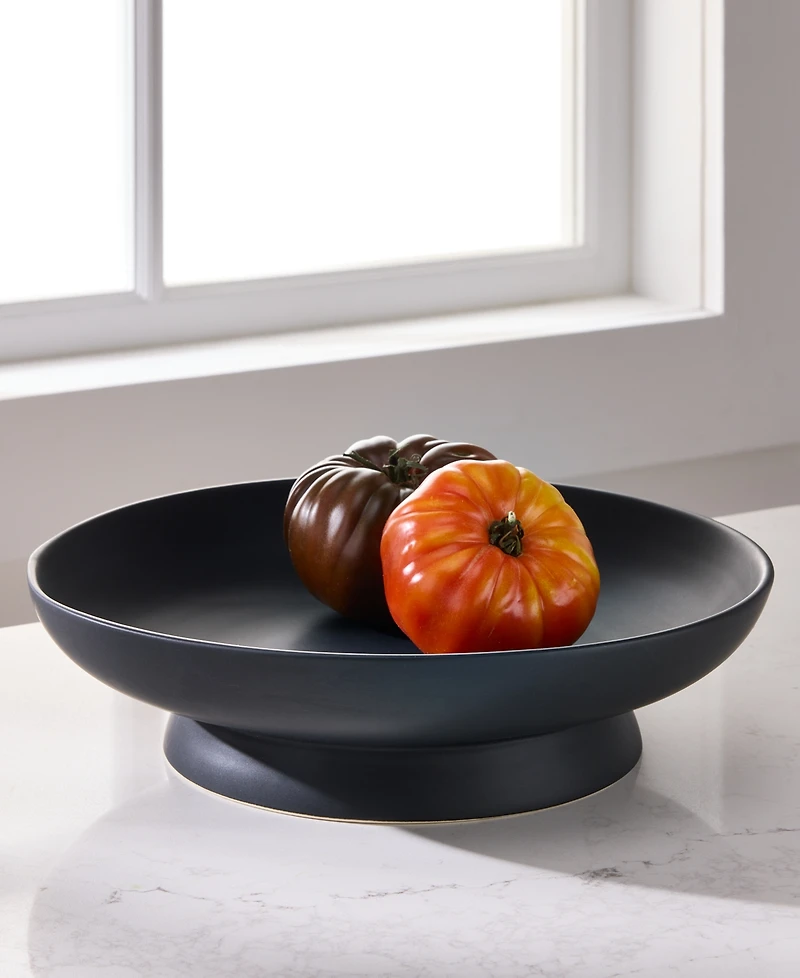 The Cellar Matte Black Low Bowl, Exclusively at Macy's