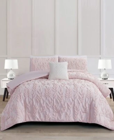 Rachel Roy Jacquard Puckered Botanical Comforter Sets