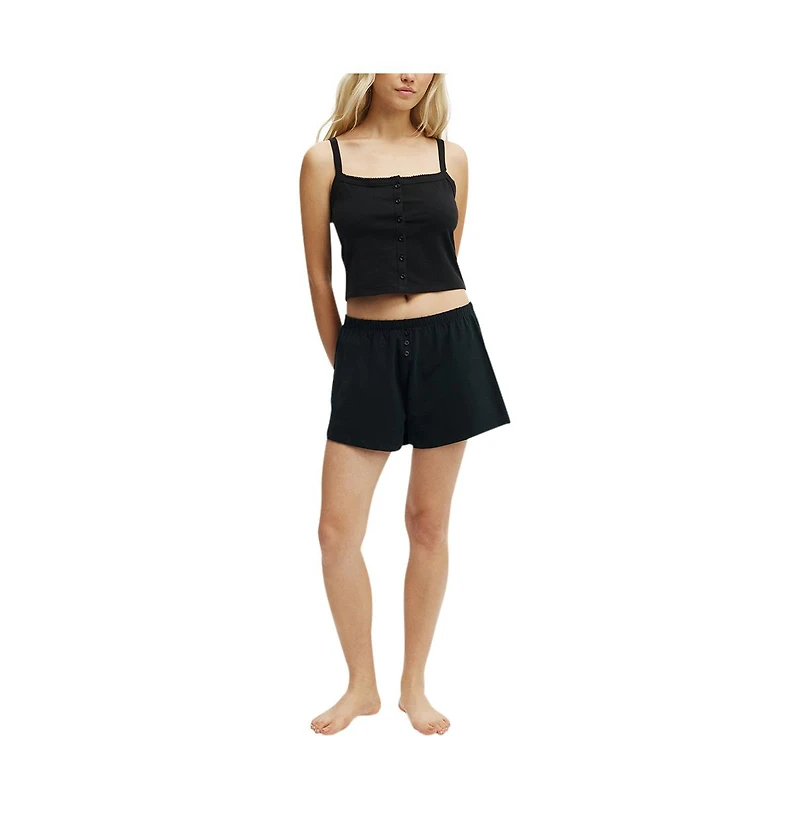 Cotton On Women's Peached Jersey Button Up Cami