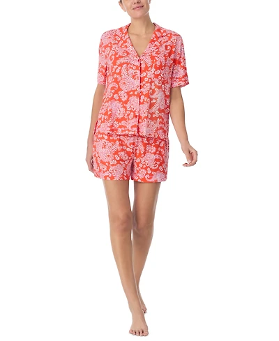 Sanctuary Women's Short-Sleeve Shirt & Boxer Pj Set
