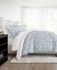 ienjoy Home Reversible Floral & Geometric Pattern piece Duvet Cover Set