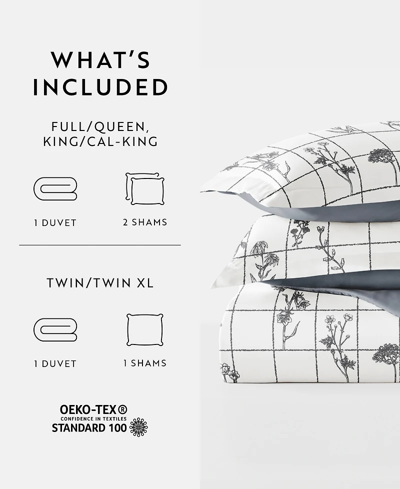 ienjoy Home Utra Soft Reversible 3-Pc. Duvet Cover Set, King/California King