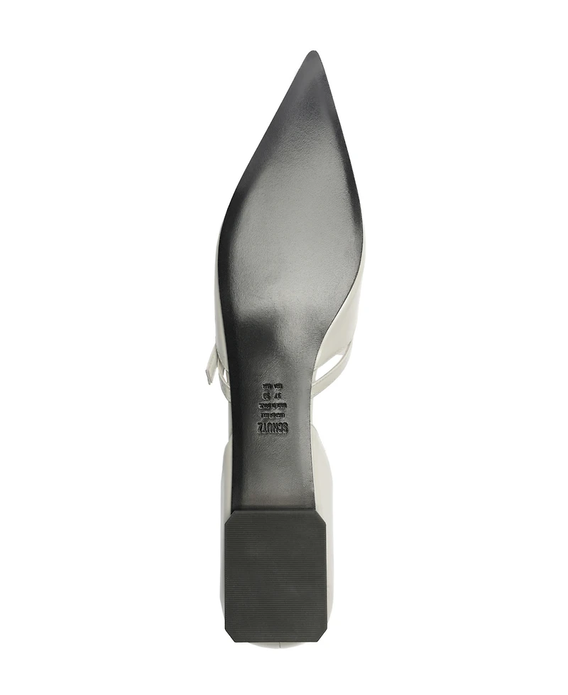 Schutz Women's Rue Buckle Pointed Toe Flats