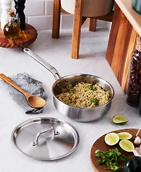 Heritage Steel X Eater 5-Ply Stainless Steel 3-Qt. Saucier with Lid