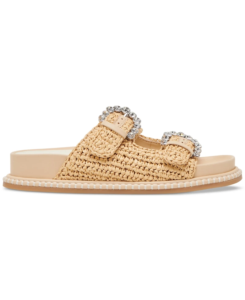 Dolce Vita Women's Shauny Crystal Double-Buckle Footbed Sandals