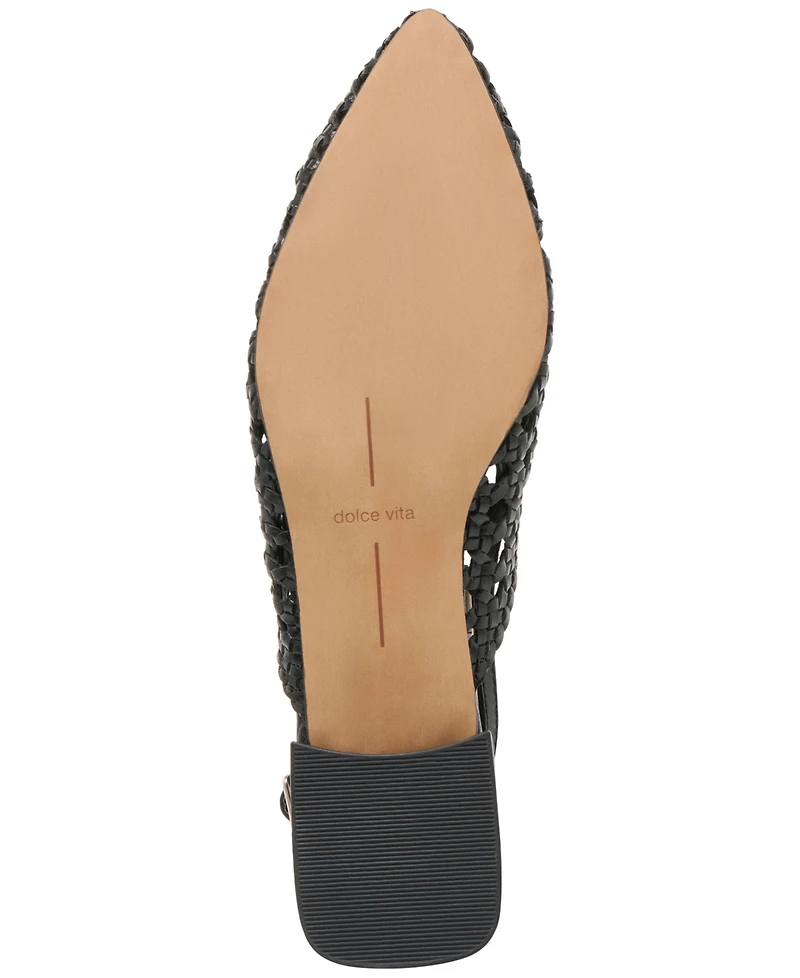 Dolce Vita Women's Birdie Slingback Woven Block-Heel Flats