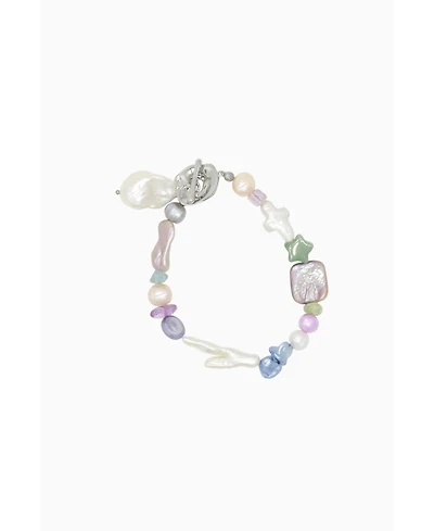 Freshwater Pearls Bracelet With Natural Stones 10″
