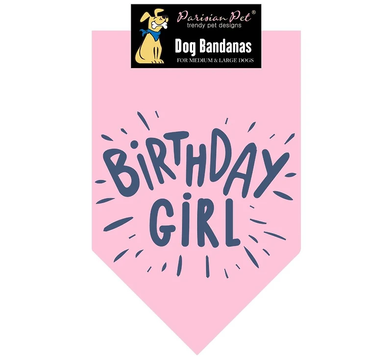 Parisian Pet Brithday Girl Dog Bandana