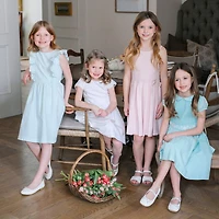 Hope & Henry Big Girls Heirloom Tulip Sleeve Swiss Dot Party Dress